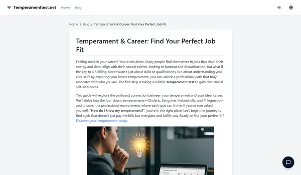 Temperament & Career: Find Your Perfect Job Fit