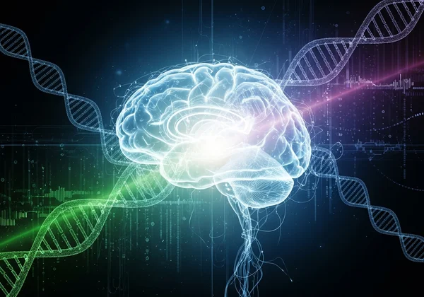 Genetic code overlay, representing modern temperament research.